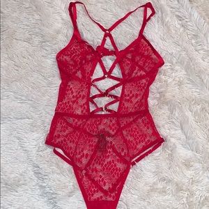 Red Victoria’s Secret Bodysuit